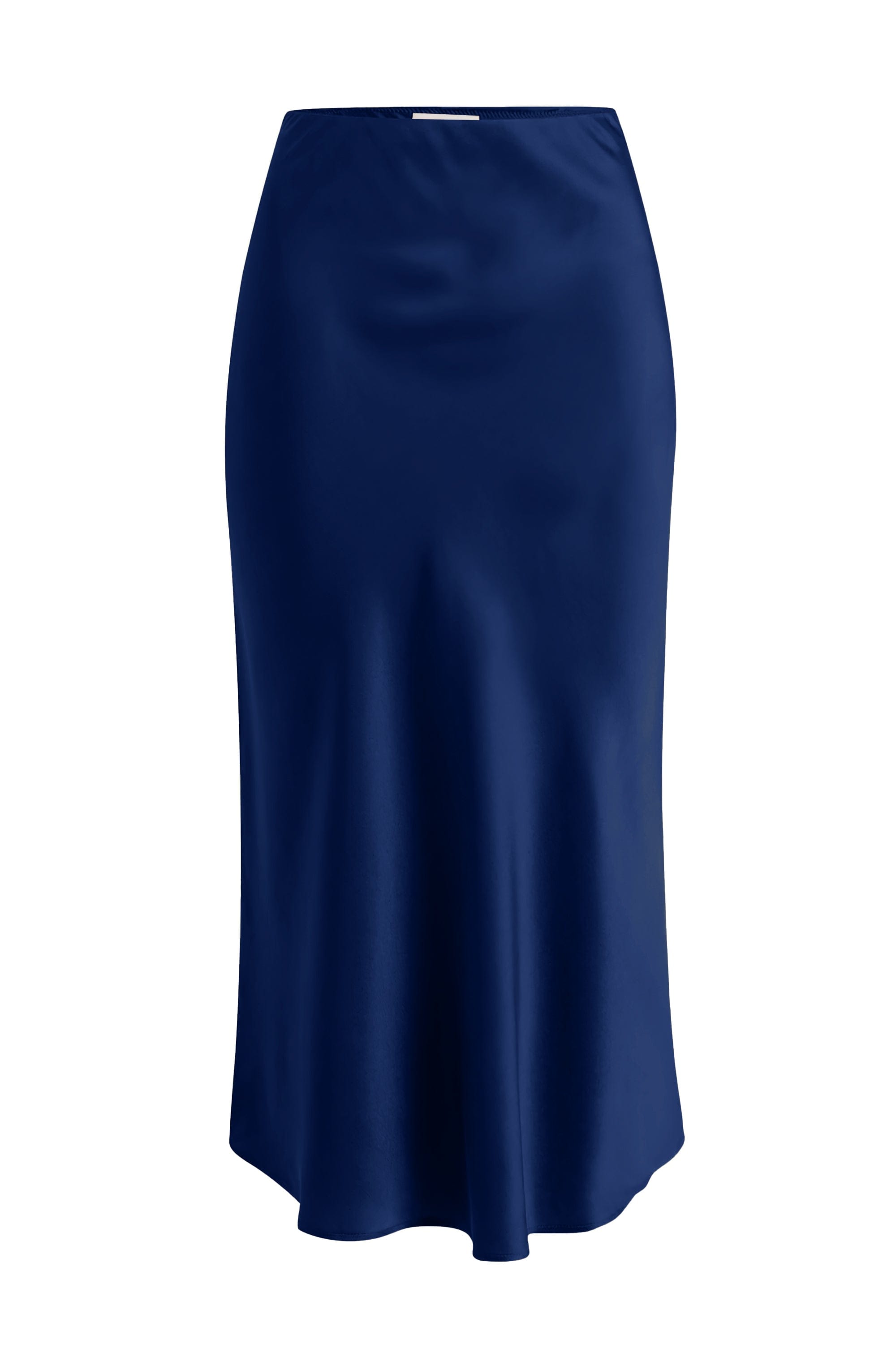 V Silk Slip Dress Mid Length Twilight Navy Blue, Anaphe