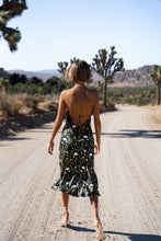 Load image into Gallery viewer, Anaphe Backless Dress 00&#39;s Backless Silk Halter Dress - Enchanted Print
