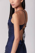 Load image into Gallery viewer, Anaphe Backless Dress Nova Dress Silk Open Back Slip - French Navy blue
