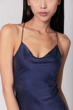 Load image into Gallery viewer, Anaphe Backless Dress Nova Dress Silk Open Back Slip - French Navy blue
