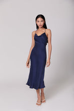 Load image into Gallery viewer, Anaphe Backless Dress Nova Dress Silk Open Back Slip - French Navy blue
