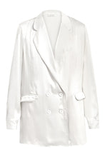 Load image into Gallery viewer, Anaphe Blazers White Ultra Light Weight Silk Blazer
