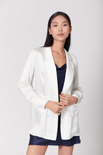 Load image into Gallery viewer, Anaphe Blazers White Ultra Light Weight Silk Blazer
