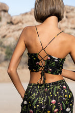 Load image into Gallery viewer, Anaphe Camisole Hera Cross Open Back Cowl Camisole - Enchanted Print
