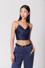 Load image into Gallery viewer, Anaphe Camisole Hera Cross Open Back Cowl Camisole - French Navy
