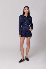 Load image into Gallery viewer, Anaphe Jumpsuit Utility Silk Romper Jumpsuit Short - French Navy Blue
