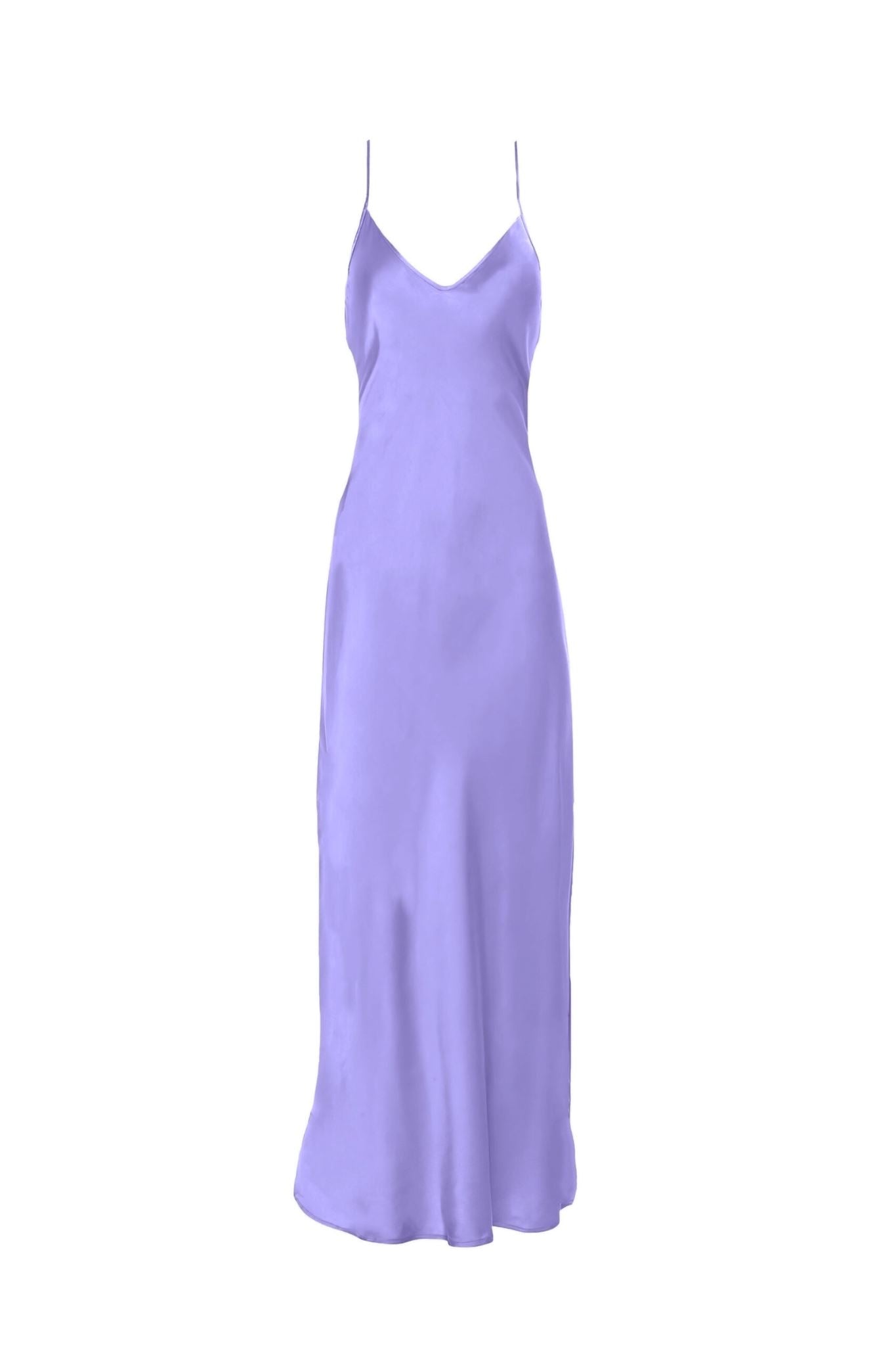 Lavender satin slip dress best sale