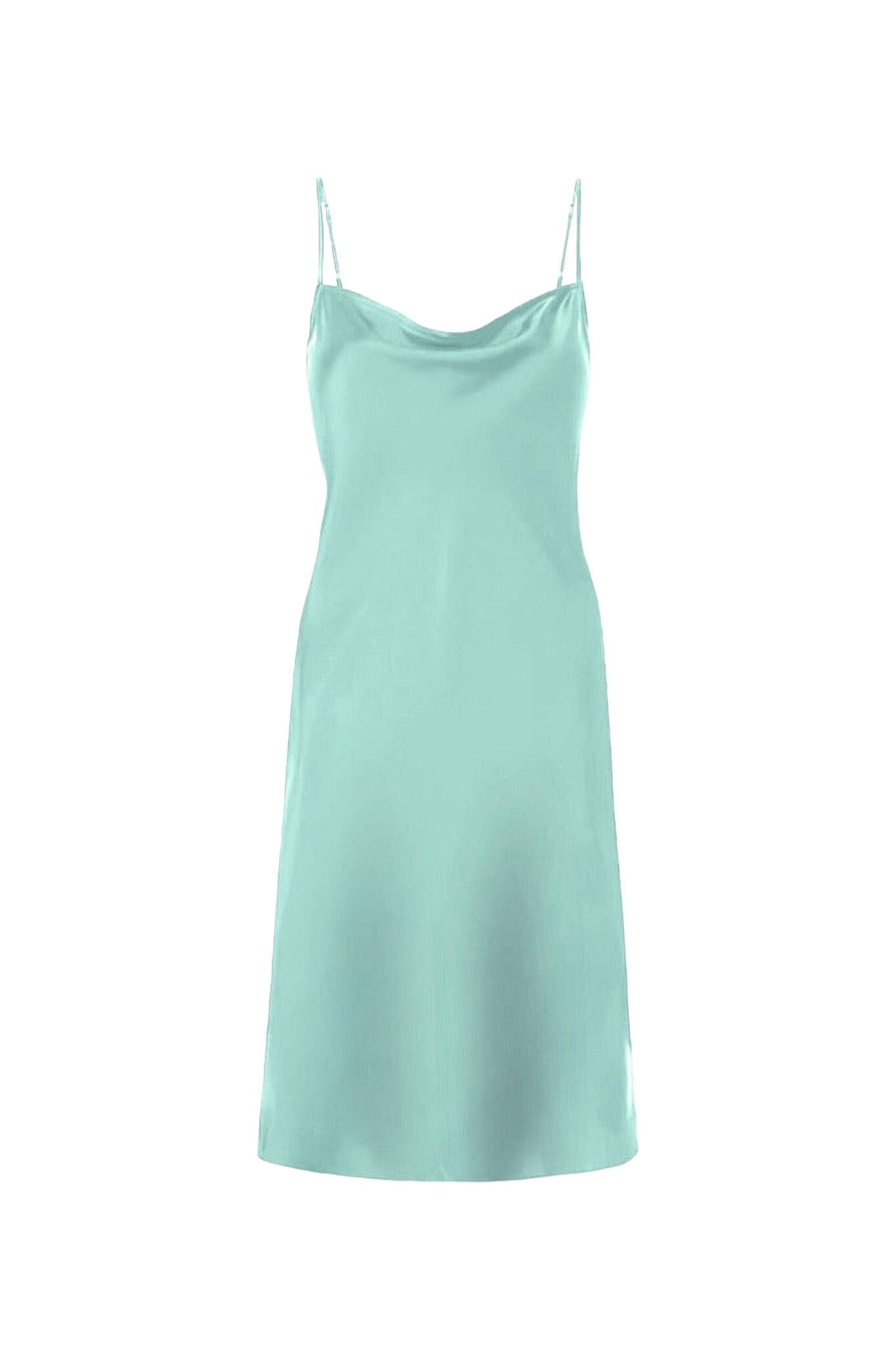 Anaphe Cobalt Blue Silhouette Silk Cowl Slip Dress