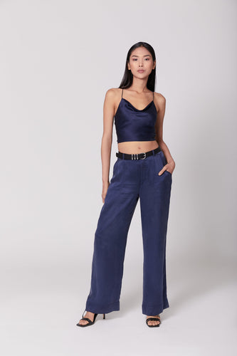 Anaphe Pants & Shorts XXS Hero Silk Pant - French Navy Blue