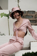 Load image into Gallery viewer, Anaphe Shirts &amp; Tops Barely Pink Silk Sun Hat
