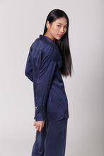 Load image into Gallery viewer, Anaphe Shirts &amp; Tops Boyfriend Silk Utility Shirt - French Navy Blue
