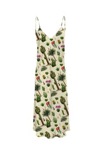 Load image into Gallery viewer, Anaphe Short Dress XS Short V Silk Dress - Cactus Print
